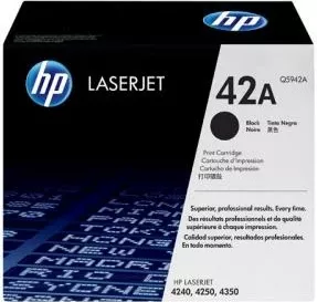 Toner HP 42A Q5942A për LaserJet 4240/4250/4350 kapacitet 9,750–23,700 faqe, e zezë