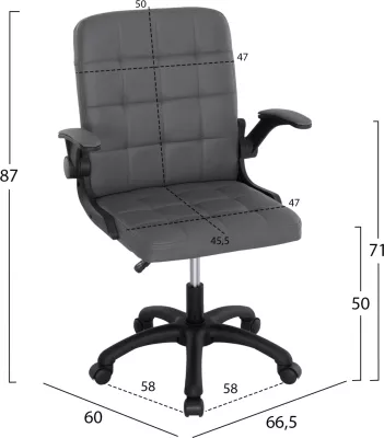 Karrige për zyre PORTIMA FH1197.03, hiri