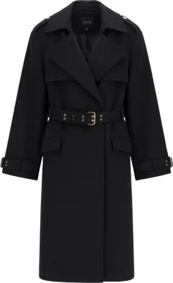 Pallto trench për femra Guess EVE Melton Trench W6BL51 W4138, e zezë [Madhësia: XXL]