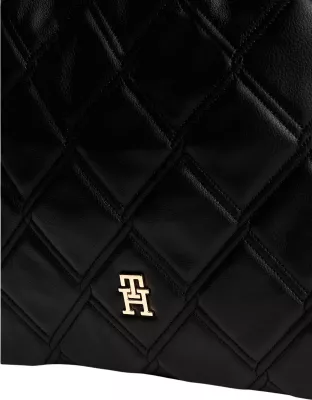 Çantë tote për femra Tommy Hilfiger TH Feminine Mini Tote AW0AW18716, e zezë