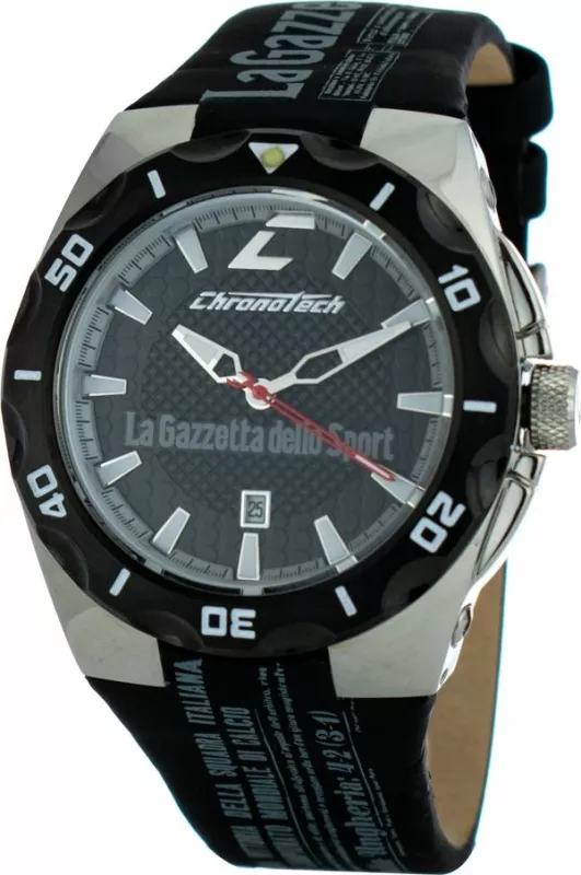 Orë  Chronotech, 43mm, e zezë