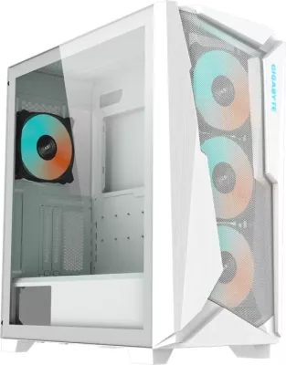 Kasë GIGABYTE C301GW USB 3.1 Gen2 Type-C, E-ATX, tempered glass, ARGB, e bardhë