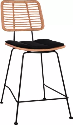 Karrige për bar me jastëk Allegra FH5644 me thurje ngjyrë bezhë 55x56x107 cm
