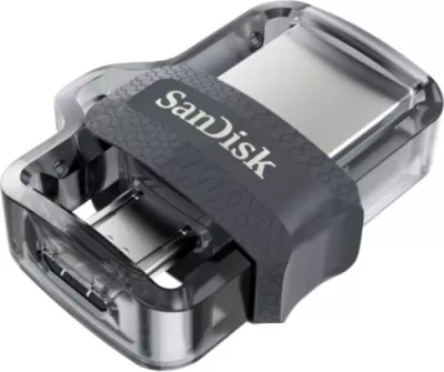 USB memorje SanDisk Ultra Dual Drive m3.0 SDDD3-256G-G46 256GB micro-USB/USB-A USB 3.0, zezë/argjendtë