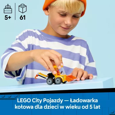 Set LEGO City Vehicles Wheel Loader 60483, 61 copë, për 5+ vjeç