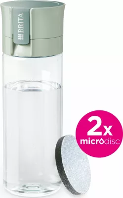 Shishe filtruese uji Brita Vital 600ml, pastel e gjelbër, me 2 MicroDisc filtra