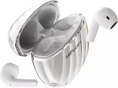 Kufje TWS HiFuture FlyBuds 3, të bardha, me kuti karikimi