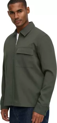 Jakne për meshkuj Only & Sons Onswill Reg 0292 Zip Overshirt Frml Noos 22038673, jeshile ulliri [Madhësia: M]