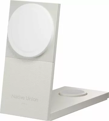 Karikues wireless Native Union Rise 3-in-1 Qi2 15W MagSafe, Sand/Gray, me kabllo USB-C 2m
