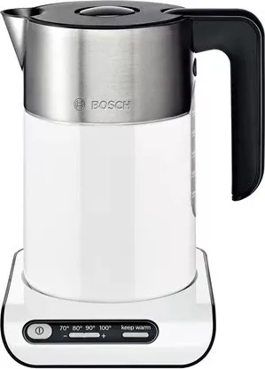 Vluese uji elektrike Bosch TWK8611P 1.5L, 2400W, çelik inox, e bardhë 