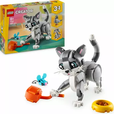 Set ndërtimi LEGO Creator Graue Katze 31163, multikolor