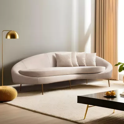 Divan treshe Atelier del Sofa, Eses Right, bezhë