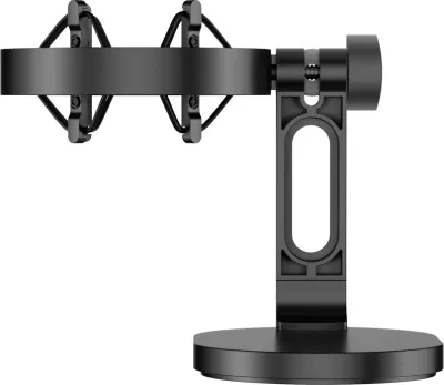 Mikrofon BOYA K9 me kabllo USB-C, 48 kHz 24-bit, RGB, me stendë tavoline dhe pop filter, i zi
