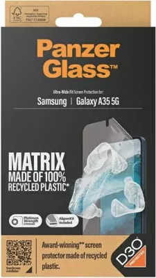 Mbrojtës ekrani PanzerGlass Matrix Ultra-Wide Fit me pozicionues për Samsung Galaxy A35 5G