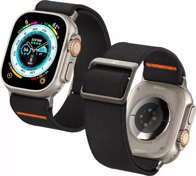 Rrip Spigen Fit Lite Ultra për Apple Watch 4/5/6/7/8/9/SE/Ultra (42/44/45/49 mm), i zi