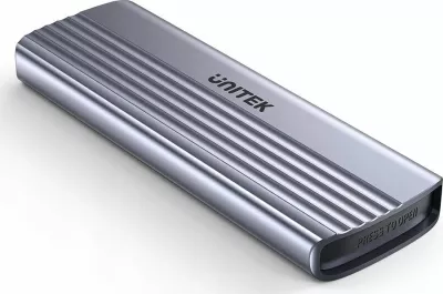 Kasë e jashtme për SSD M.2 NVMe Unitek S1241B01, USB-C 10Gbps, alumin, argjend