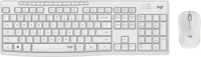 Set maus dhe tastierë Logitech MK295 Silent Wireless, QWERTY, e bardhë