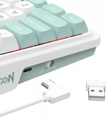 Tastierë mekanike Redragon Galatin Pro K719WG-RGB-PRO, 96%, RGB, wireless/wired, e bardhë