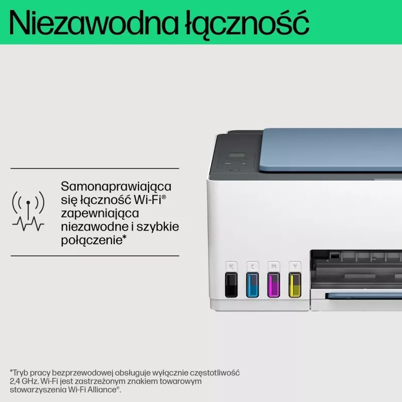 Printer i Mençur HP Smart Tank 585, për Shtëpi dhe Zyrë në Shtëpi, Blu