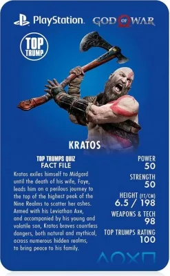 Lojë me letra Top Trumps Limited Edition PlayStation, set 30 karta, blu
