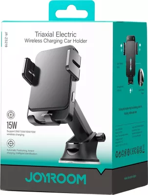 Mbajtës elektrik telefoni Joyroom JR-ZS219 me karikues wireless 15W, i zi