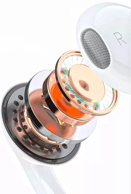 Kufje in-ear Dudao X14PROL-W1 me kabllo, Lightning, të bardha