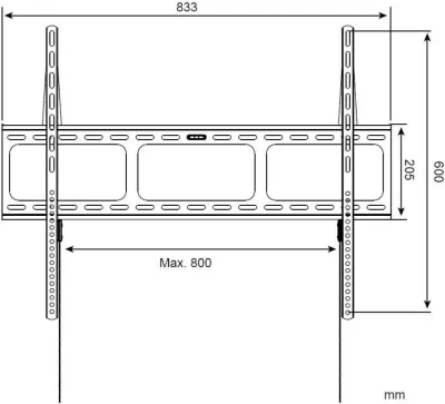 Mbajtëse për televizor LED/LCD Techly, 42-80'', e zezë 