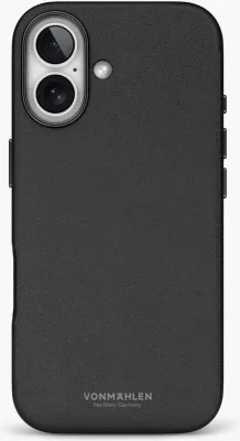 Mbështjellës Vonmählen Like Leather për iPhone 17, i zi