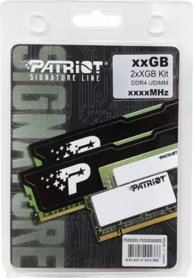 RAM Memorje Patriot Signature Line PSD416G3200K 16GB (2x8GB) DDR4 3200MHz CL22 UDIMM 1.2V, PCB e zezë, set 2 copë