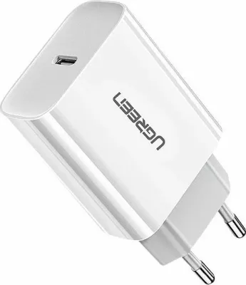 Karikues Ugreen CD137 18W 1x USB-C PD/QC 3A argjendtë/bardhë
