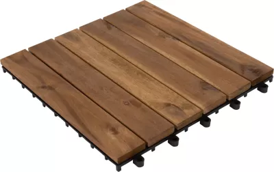 Set 10 copë pllaka dyshemeje prej druri akacie, 30x30x2.4cm