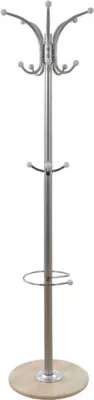 Stendë për kapela/pallto metalike, FH0038.40, rrotulluese, argjendi, me mermer, 37x170 cm