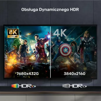 Kabllo HDMI Unitek C11086GY01-1.5M HDMI 2.1 8K 1.5m, e zezë