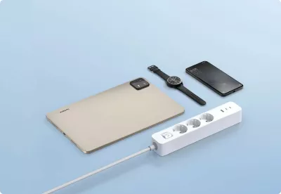 Zgjatues rryme Xiaomi XMCXB01EU 20W, 3 priza, 2x USB-C + 1x USB-A, kabllo 1.4 m, i bardhë