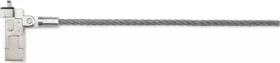 Kabëll sigurie Kensington Slim NanoSaver 2.0 EQ, 1.83m, Nano, çelës rrumbullak, çelik inox, argjendtë