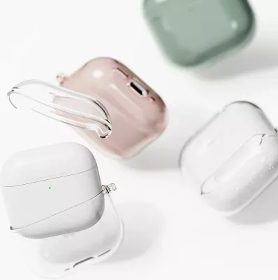 Mbështjellës Ringke Air për Apple AirPods 4, e gjelbër, me karabiner