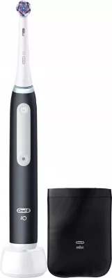 Furçë dhëmbësh elektrike Braun Oral-B iO, me mbështjellës, e bardhë/zezë