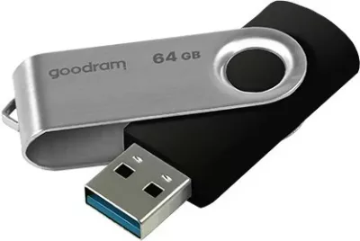 USB Goodram, UTS3, 64 GB, Type-A, 3.2 Gen 1, e zezë
