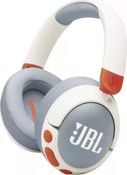Kufje JBL JR470NC Bluetooth wireless over-ear për fëmijë me ANC, 50 orë bateri, bardhë