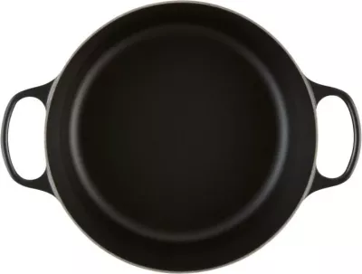 Kaserolë gize rrethore Le Creuset Signature, 26 cm, e zezë, 21177260000430