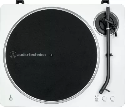 Gramafon audio-technica AT-LP70XBTWS, Bluetooth, phono i integrum, bardhë/argjendtë
