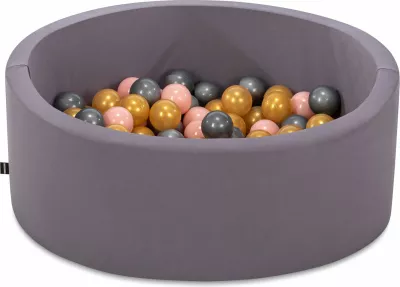 Pishinë me topa për fëmijë, ngjyrë gri, Bubble Pops v10, Evila Originals