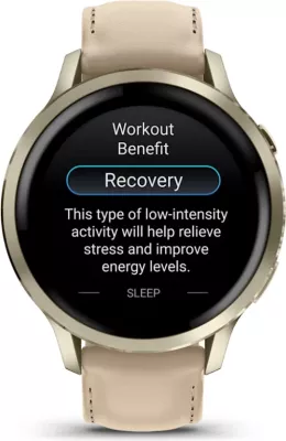 Smartwatch Garmin Venu® 4, Lunar Gold/Bone & Light Sand Band, 41 mm