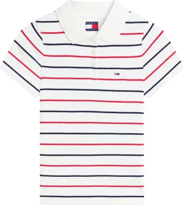 Maicë polo Tommy Hilfiger Jeans DW0DW22327 për femra, e bardhë [Madhësia: S]