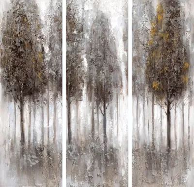 Pikturë dekorative BOSSEN, kanavacë, ngjyrë e zezë dhe e bardhë, 90x90x3 cm