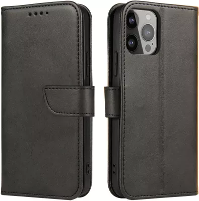 Mbështjellës Hurtel Magnet Case për Samsung Galaxy A55 5G, me kapak dhe portofol, e zezë