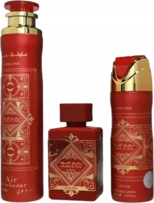 Set Eau de Parfum + deodorant + air freshener Lattafa Bade'e Al Oud Sublime unisex 100ml+200ml+300ml