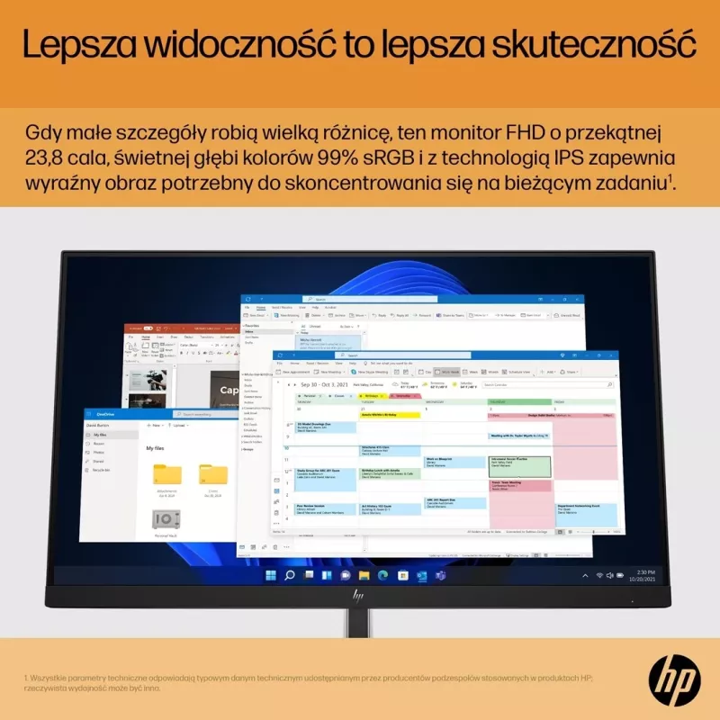 Monitori HP E-Series E24 G5, 23.8", Full HD, LED, Argjëndtë dhe Zi