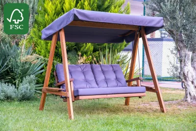 Karrige lëkundëse dyshe për kopsht, ngjyrë antracit, Skye Decor, Pera 2000