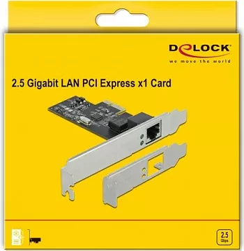 Kartelë rrjeti PCIe DeLOCK RTL8125B, RJ45 2.5GbE, PCI Express x1, e brendshme
